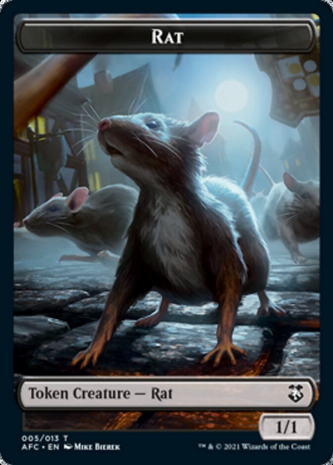 Rat // Zombie Double-sided Token [Dungeons & Dragons: Adventures in the Forgotten Realms Commander Tokens] | Play N Trade Winnipeg