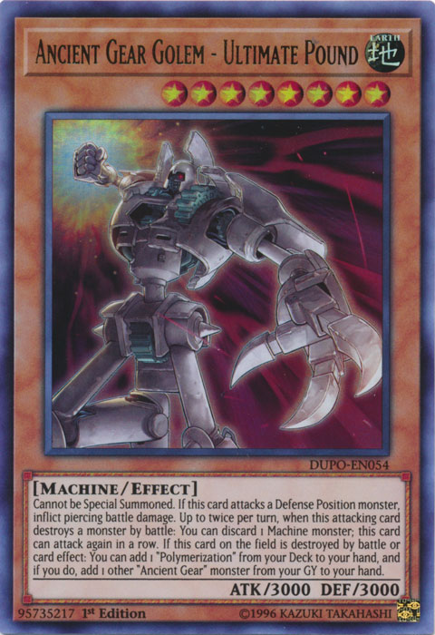 Ancient Gear Golem - Ultimate Pound [DUPO-EN054] Ultra Rare | Play N Trade Winnipeg