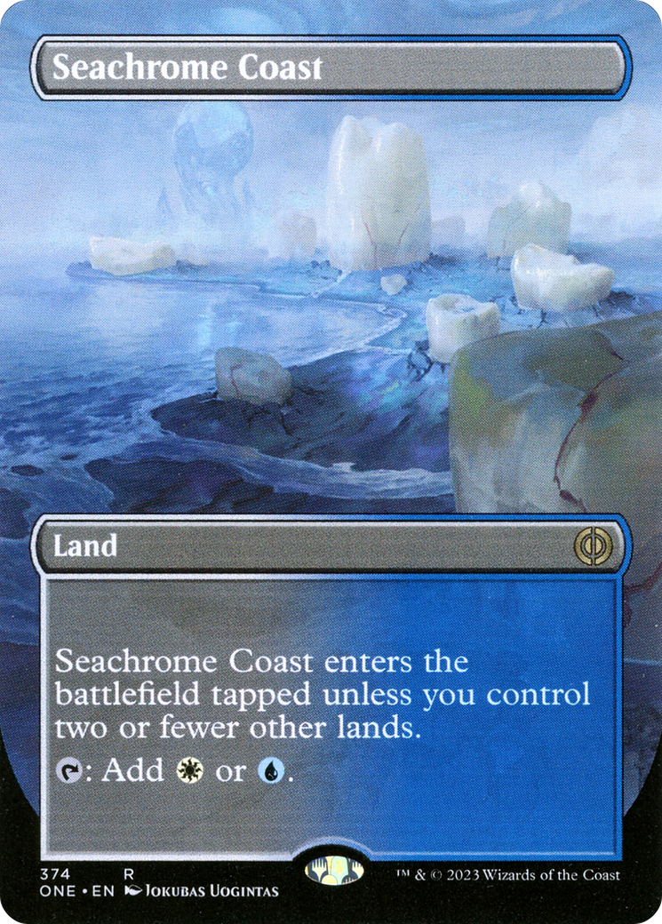 Seachrome Coast (Borderless Alternate Art) [Phyrexia: All Will Be One] | Play N Trade Winnipeg