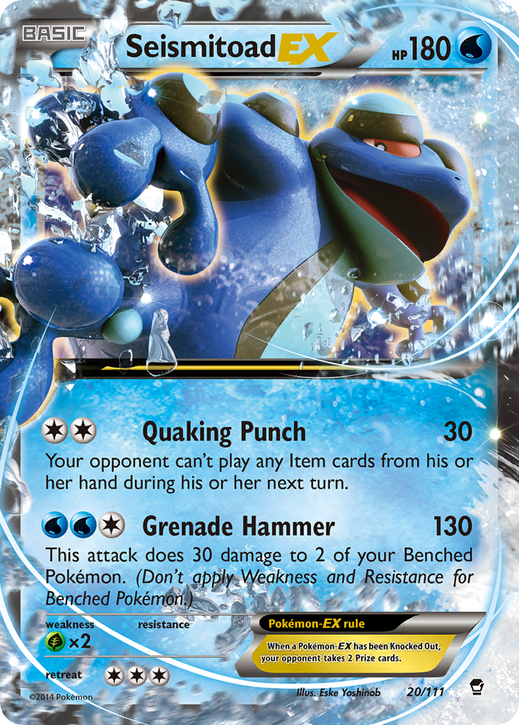 Seismitoad EX (20/111) [XY: Furious Fists] | Play N Trade Winnipeg