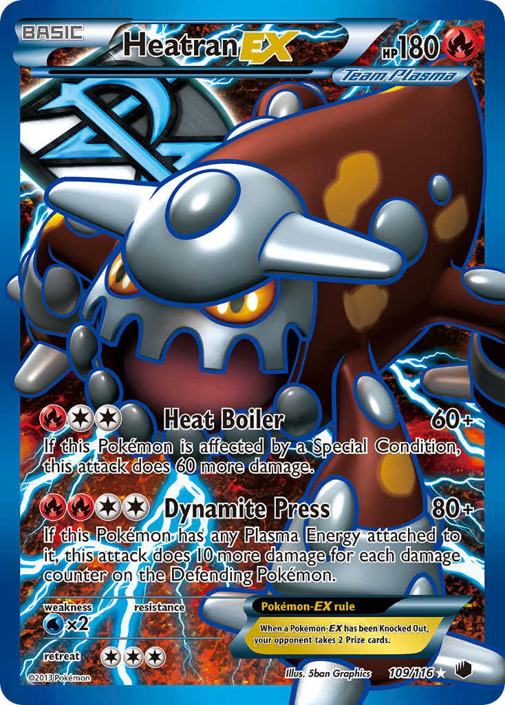 Heatran EX (109/116) [Black & White: Plasma Freeze] | Play N Trade Winnipeg