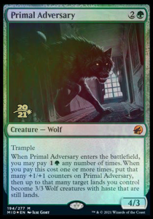 Primal Adversary [Innistrad: Midnight Hunt Prerelease Promos] | Play N Trade Winnipeg