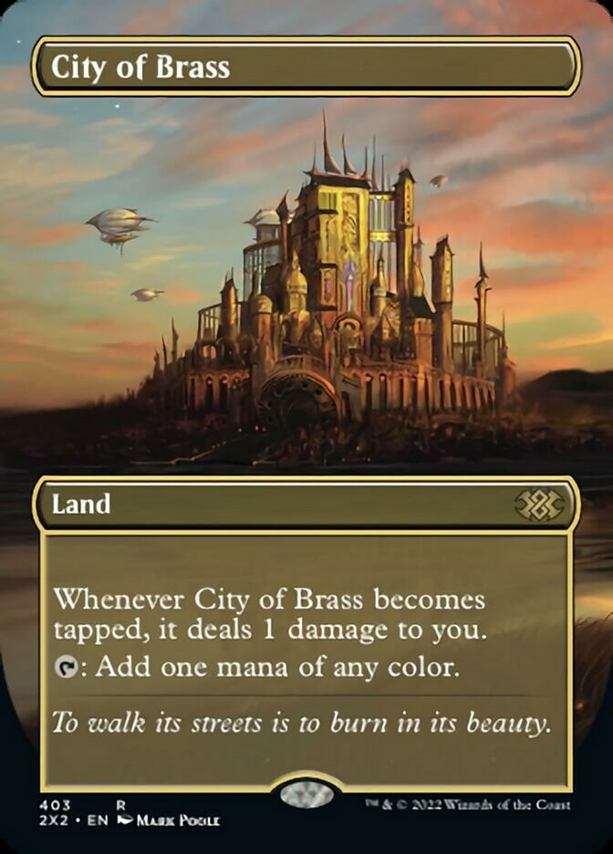 City of Brass (Borderless Alternate Art) [Double Masters 2022] | Play N Trade Winnipeg