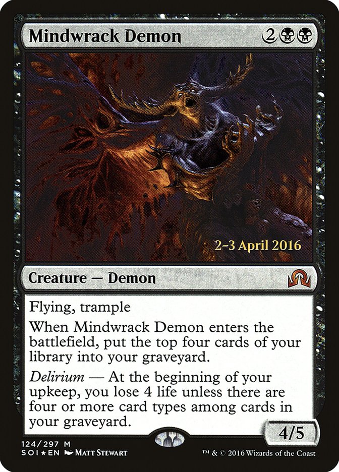 Mindwrack Demon [Shadows over Innistrad Prerelease Promos] | Play N Trade Winnipeg