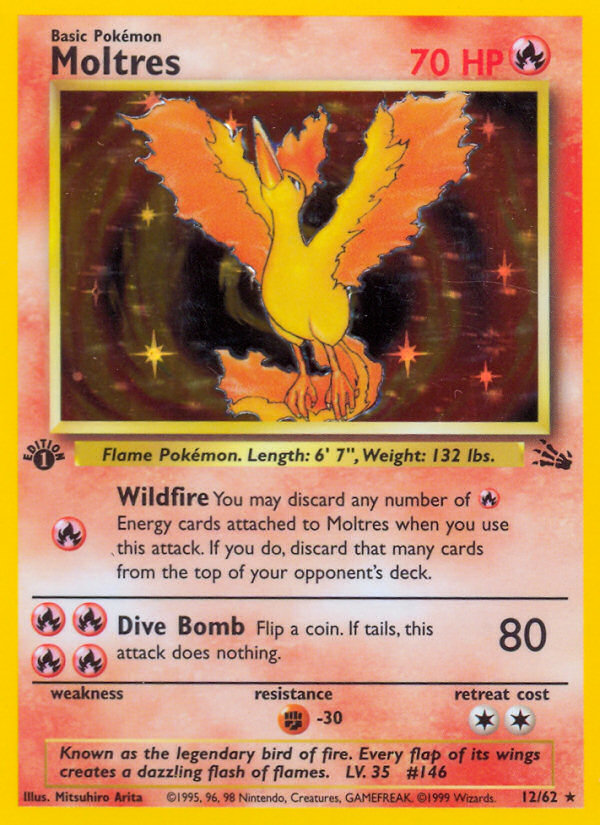 Moltres (12/62) [Fossil 1st Edition] | Play N Trade Winnipeg