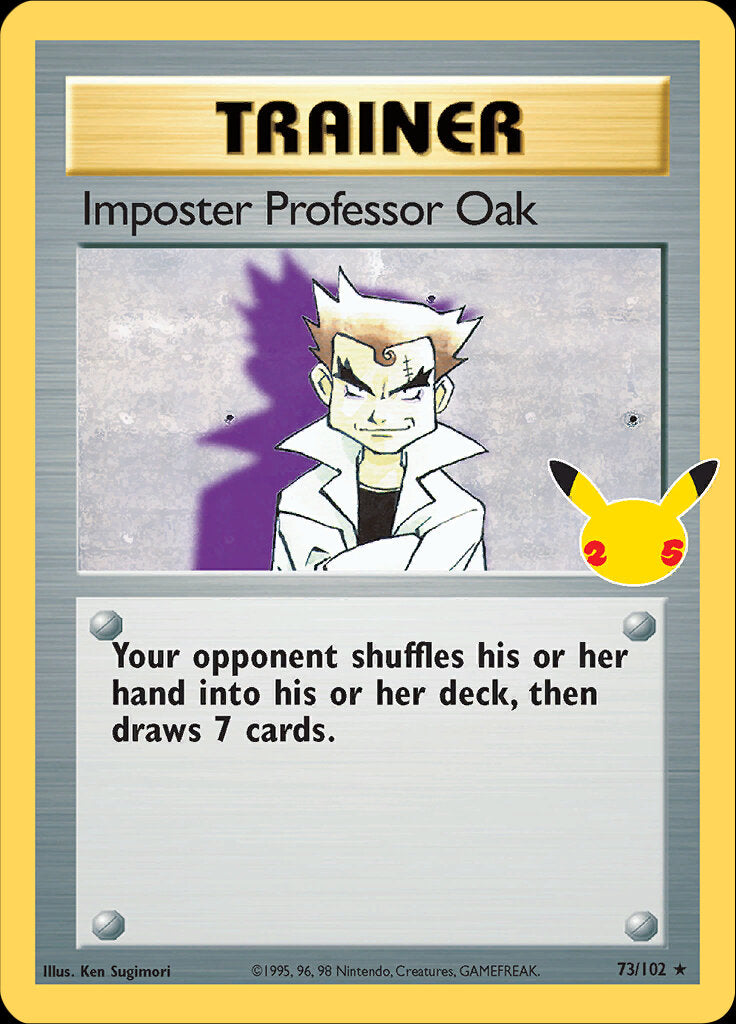 Imposter Professor Oak (73/102) [Celebrations: 25th Anniversary - Classic Collection] | Play N Trade Winnipeg