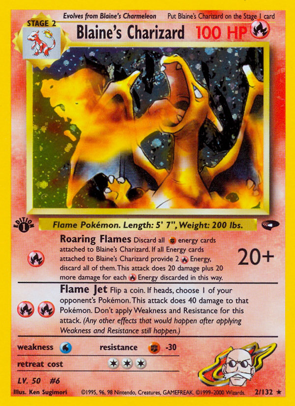 Blaine's Charizard (2/132) [Gym Challenge 1st Edition] | Play N Trade Winnipeg