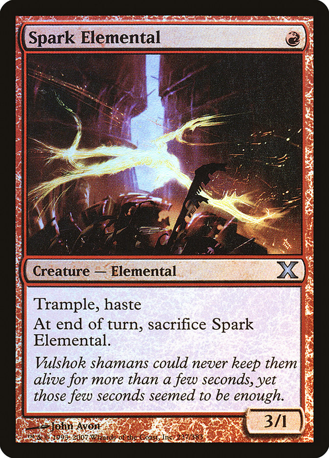 Spark Elemental (Premium Foil) [Tenth Edition] | Play N Trade Winnipeg