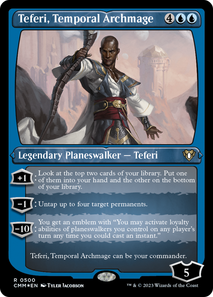 Teferi, Temporal Archmage (Foil Etched) [Commander Masters] | Play N Trade Winnipeg