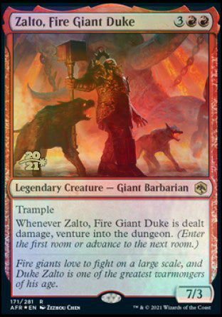 Zalto, Fire Giant Duke [Dungeons & Dragons: Adventures in the Forgotten Realms Prerelease Promos] | Play N Trade Winnipeg