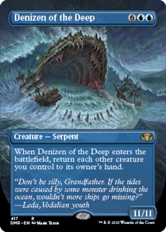 Denizen of the Deep (Borderless Alternate Art) [Dominaria Remastered] | Play N Trade Winnipeg