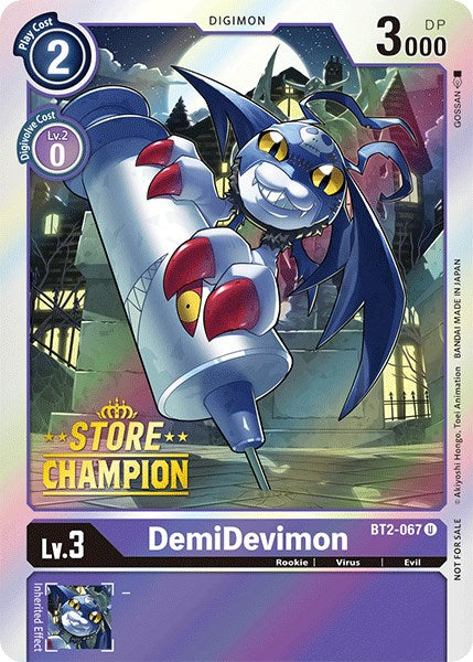 DemiDevimon [BT2-067] (Store Champion) [Release Special Booster Promos] | Play N Trade Winnipeg