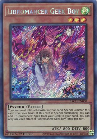 Libromancer Geek Boy [BACH-EN000] Secret Rare | Play N Trade Winnipeg