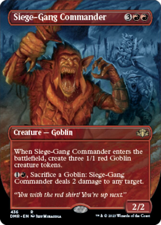 Siege-Gang Commander (Borderless Alternate Art) [Dominaria Remastered] | Play N Trade Winnipeg