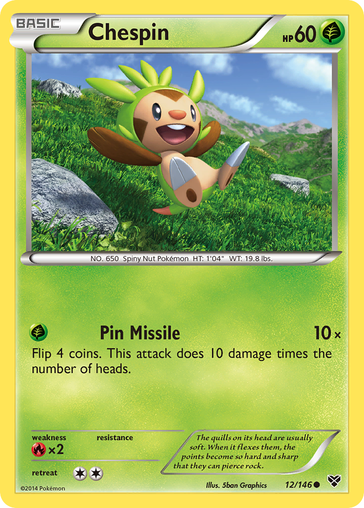 Chespin (12/146) [XY: Base Set] | Play N Trade Winnipeg