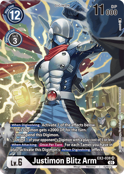 Justimon Blitz Arm [EX2-038] (Alternate Art) [Digital Hazard] | Play N Trade Winnipeg