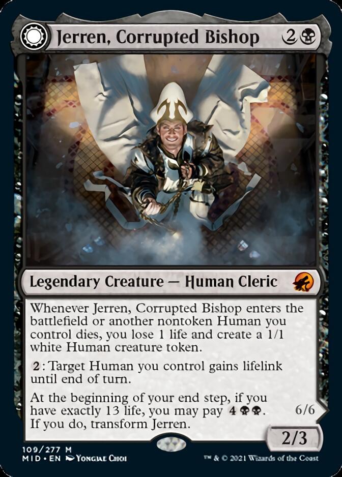 Jerren, Corrupted Bishop // Ormendahl, the Corrupted [Innistrad: Midnight Hunt] | Play N Trade Winnipeg