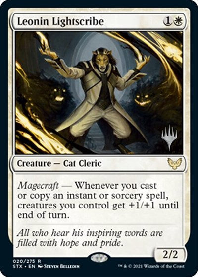 Leonin Lightscribe (Promo Pack) [Strixhaven: School of Mages Promos] | Play N Trade Winnipeg