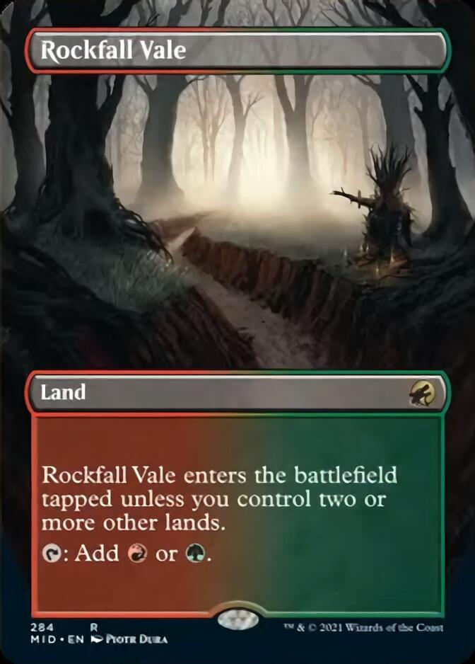 Rockfall Vale (Borderless) [Innistrad: Midnight Hunt] | Play N Trade Winnipeg
