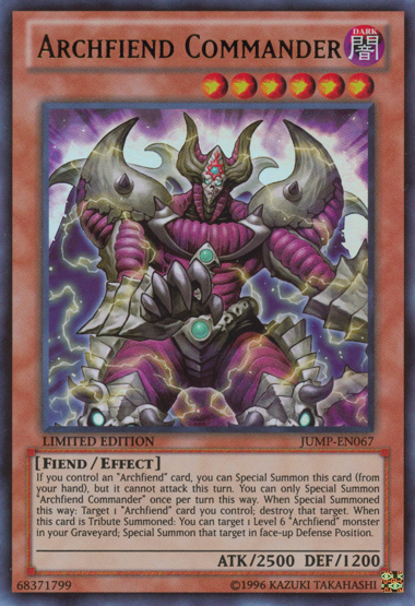 Archfiend Commander [JUMP-EN067] Ultra Rare | Play N Trade Winnipeg