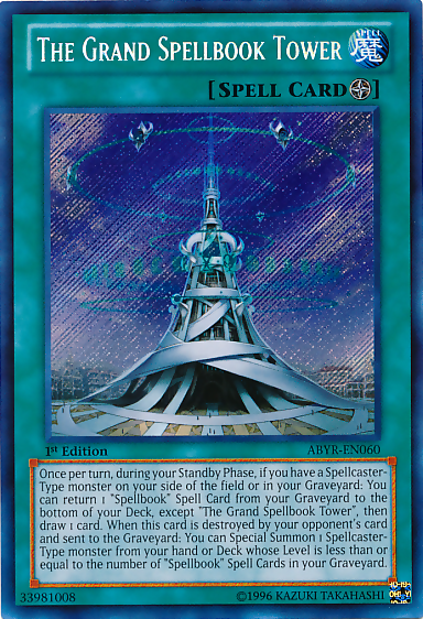 The Grand Spellbook Tower [ABYR-EN060] Secret Rare | Play N Trade Winnipeg