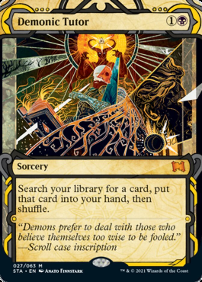 Demonic Tutor (Etched Foil) [Strixhaven Mystical Archive] | Play N Trade Winnipeg