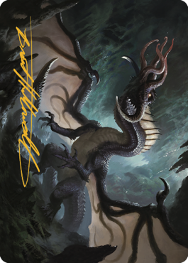 Brainstealer Dragon Art Card (Gold-Stamped Signature) [Commander Legends: Battle for Baldur's Gate Art Series] | Play N Trade Winnipeg