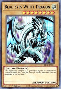 Blue-Eyes White Dragon (Green) [LDS2-EN001] Ultra Rare | Play N Trade Winnipeg