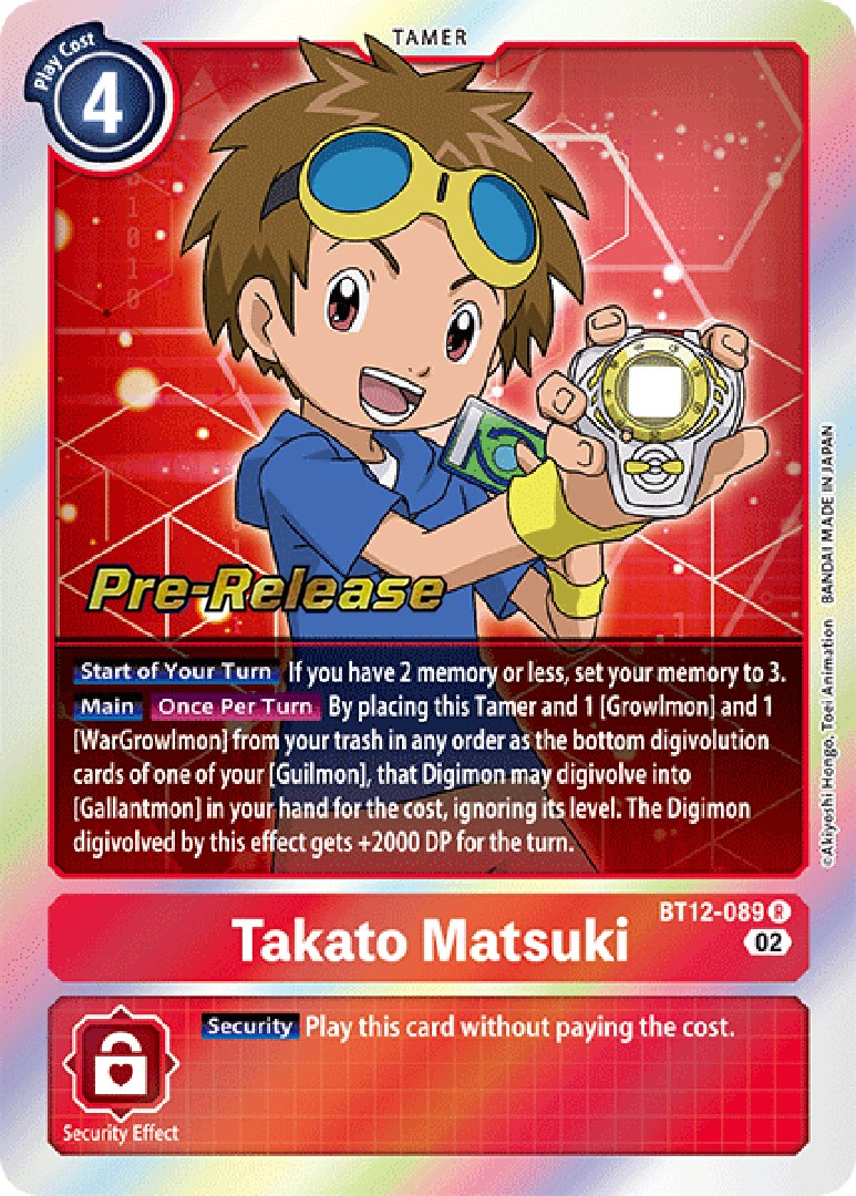 Takato Matsuki [BT12-089] [Across Time Pre-Release Cards] | Play N Trade Winnipeg