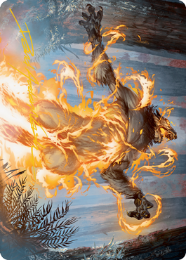 Burn the Accursed Art Card (Gold-Stamped Signature) [Innistrad: Midnight Hunt Art Series] | Play N Trade Winnipeg