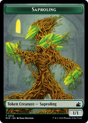 Saproling // Wurm Double-Sided Token [Ravnica Remastered Tokens] | Play N Trade Winnipeg