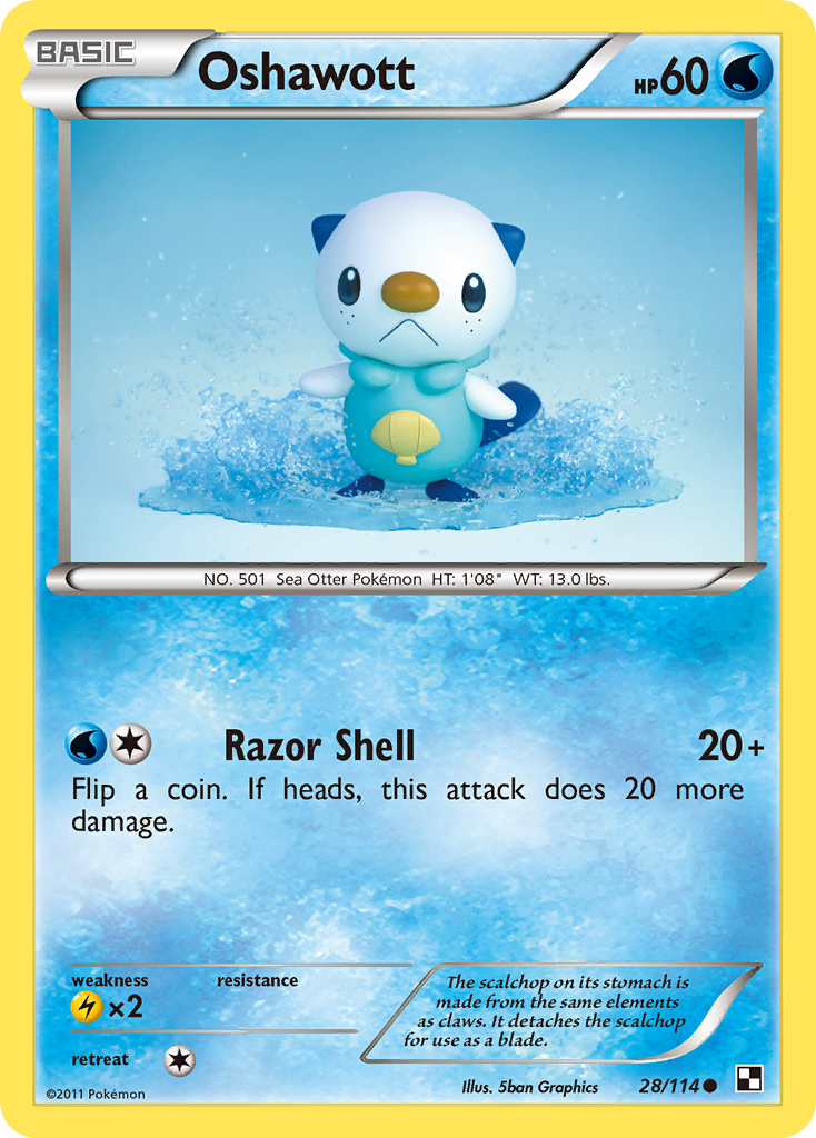 Oshawott (28/114) [Black & White: Base Set] | Play N Trade Winnipeg