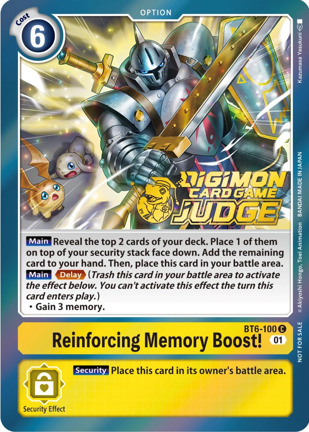 Reinforcing Memory Boost! [BT6-100] (Judge Pack 3) [Double Diamond Promos] | Play N Trade Winnipeg