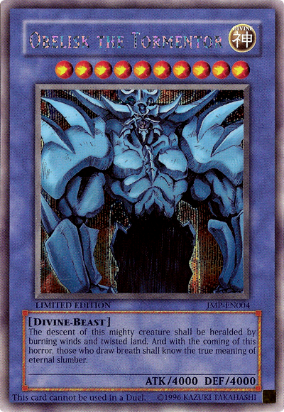 Obelisk the Tormentor [JMP-EN004] Secret Rare | Play N Trade Winnipeg