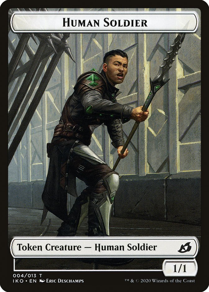 Human Soldier (004/013) [Ikoria: Lair of Behemoths Tokens] | Play N Trade Winnipeg