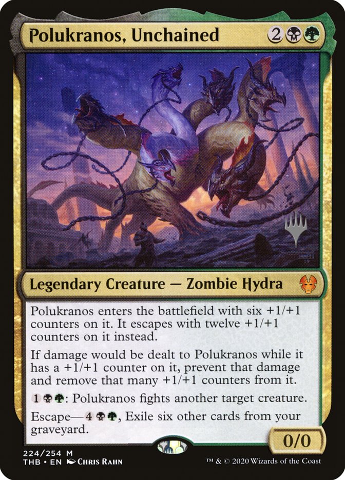 Polukranos, Unchained (Promo Pack) [Theros Beyond Death Promos] | Play N Trade Winnipeg