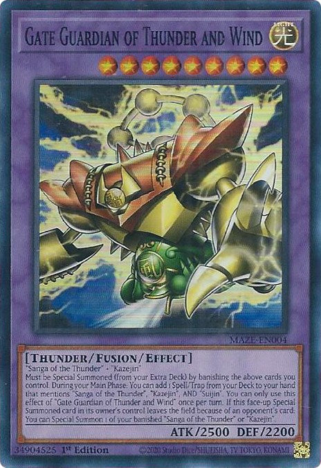 Gate Guardian of Thunder and Wind [MAZE-EN004] Super Rare | Play N Trade Winnipeg