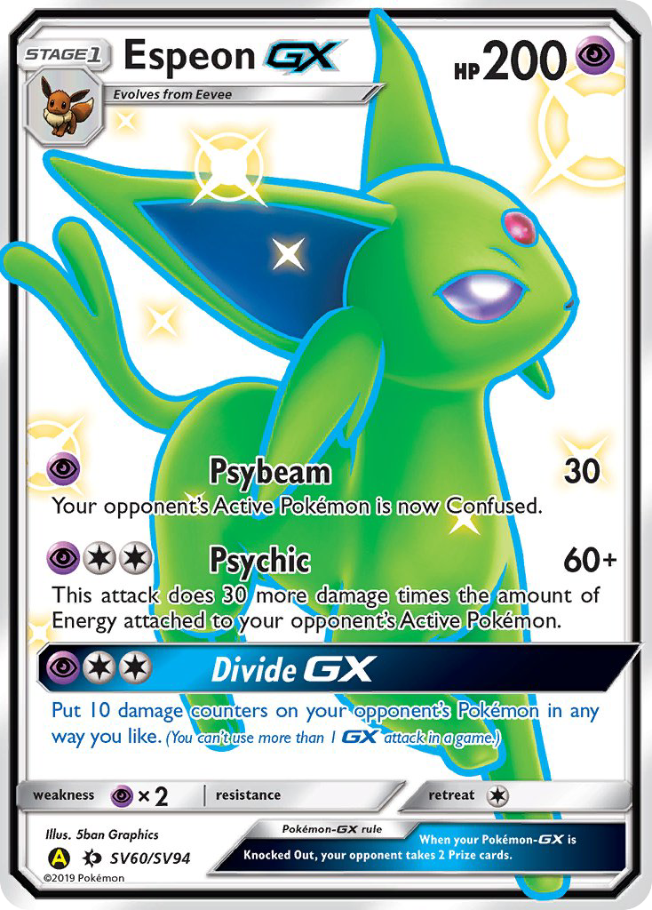 Espeon GX (SV60/SV94) [Sun & Moon: Hidden Fates - Shiny Vault] | Play N Trade Winnipeg