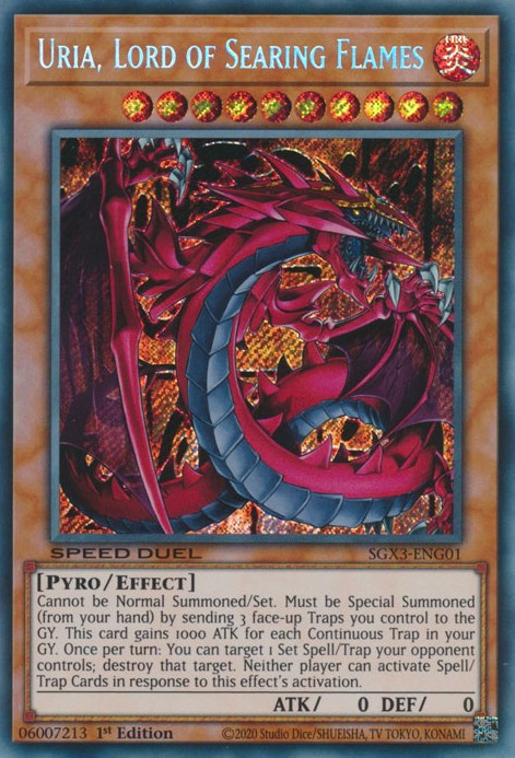 Uria, Lord of Searing Flames [SGX3-ENG01] Secret Rare | Play N Trade Winnipeg