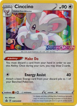 Cinccino (SWSH009) (Prerelease Promo) [Sword & Shield: Black Star Promos] | Play N Trade Winnipeg