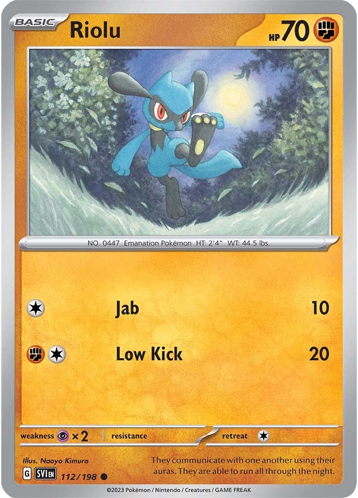 Riolu (112/198) [Scarlet & Violet: Base Set] | Play N Trade Winnipeg