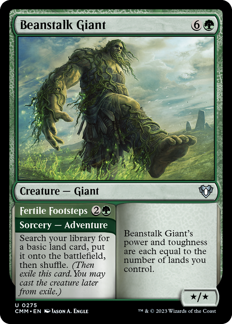 Beanstalk Giant // Fertile Footsteps [Commander Masters] | Play N Trade Winnipeg