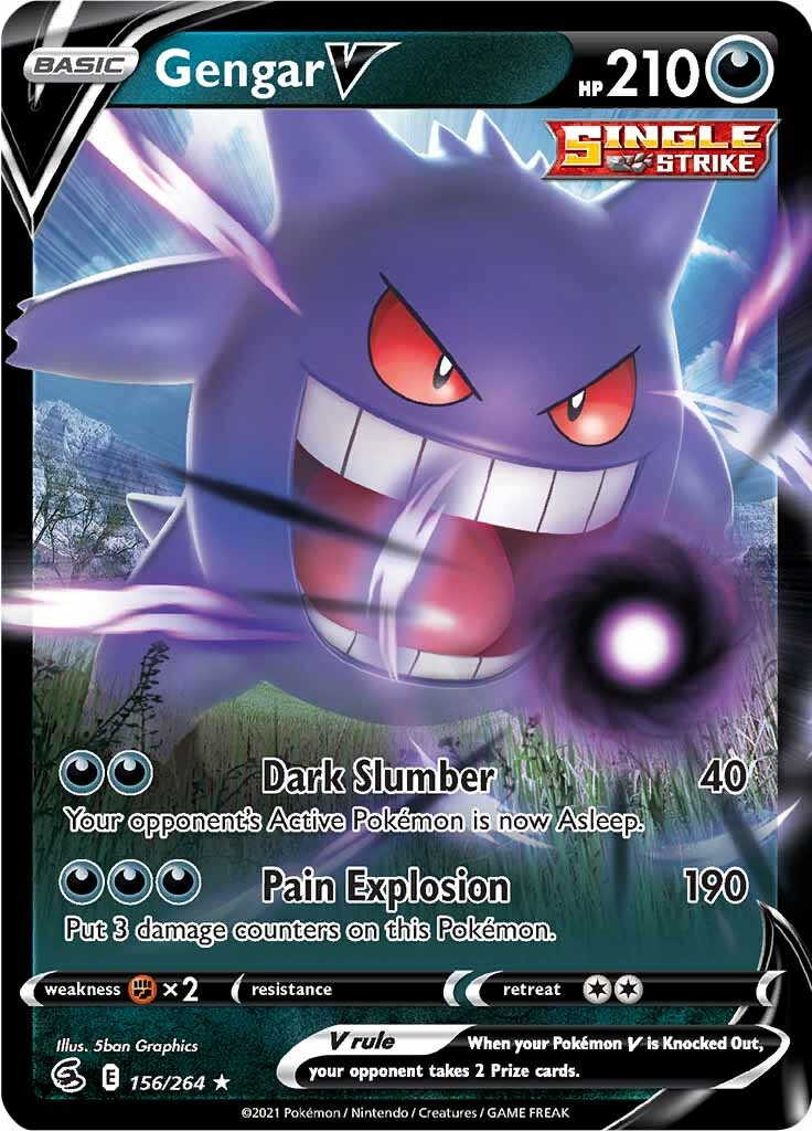 Gengar V (156/264) [Sword & Shield: Fusion Strike] | Play N Trade Winnipeg