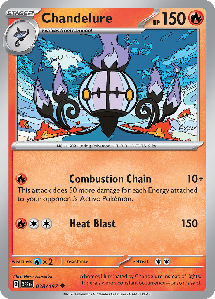 Chandelure (038/197) [Scarlet & Violet: Obsidian Flames] | Play N Trade Winnipeg