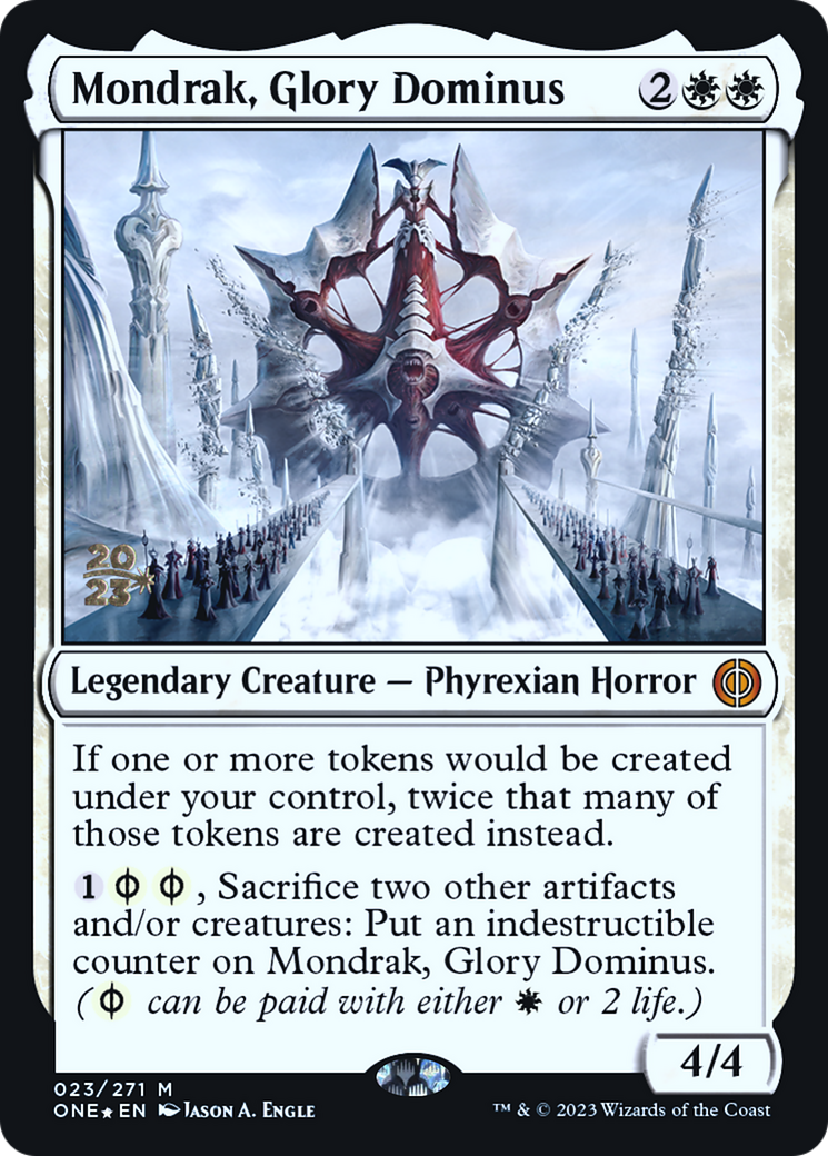 Mondrak, Glory Dominus [Phyrexia: All Will Be One Prerelease Promos] | Play N Trade Winnipeg