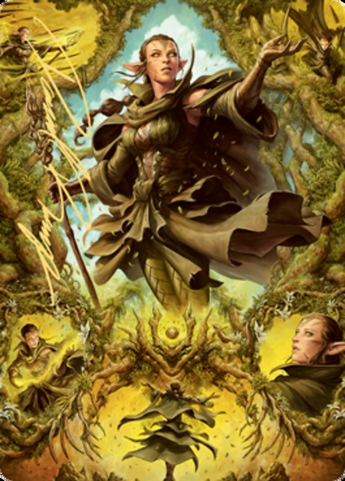 Nissa of Shadowed Boughs 2 Art Card (Gold-Stamped Signature) [Zendikar Rising Art Series] | Play N Trade Winnipeg