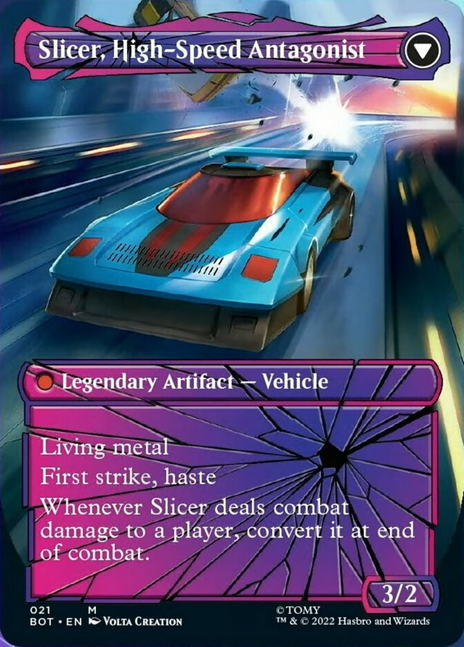 Slicer, Hired Muscle // Slicer, High-Speed Antagonist (Shattered Glass) [Universes Beyond: Transformers] | Play N Trade Winnipeg
