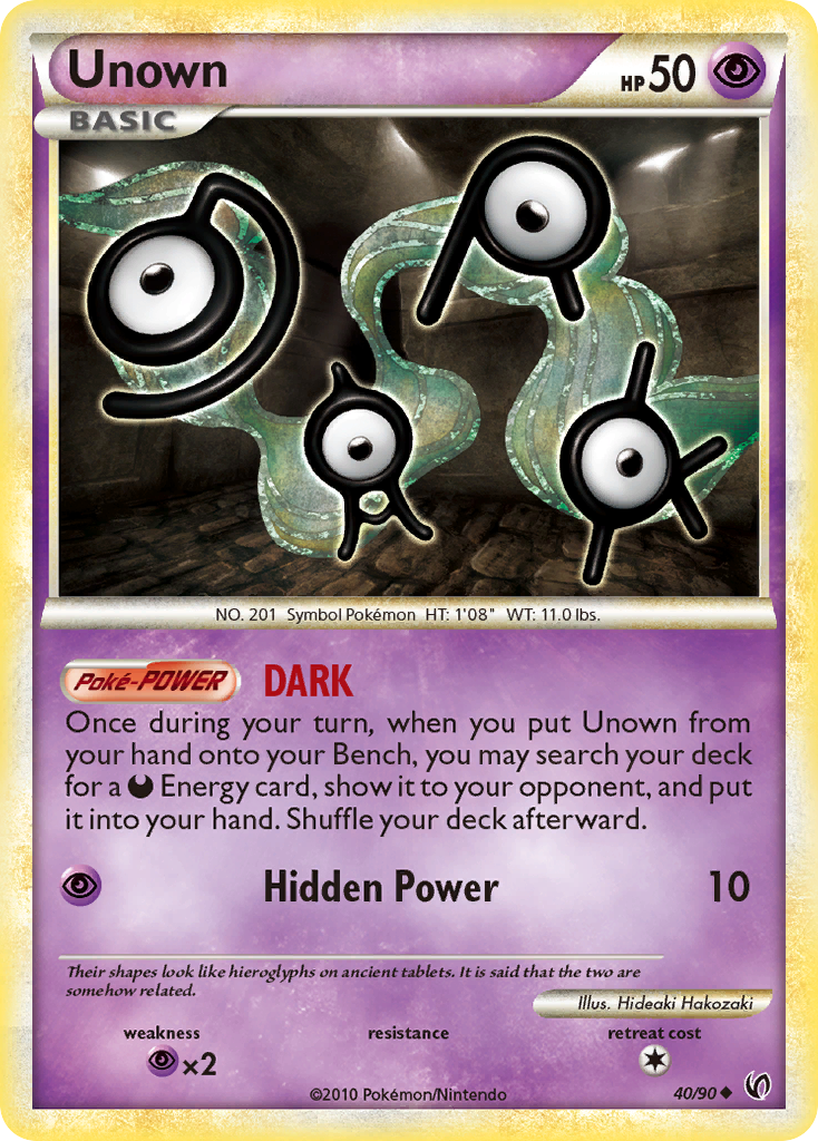 Unown (40/90) [HeartGold & SoulSilver: Undaunted] | Play N Trade Winnipeg