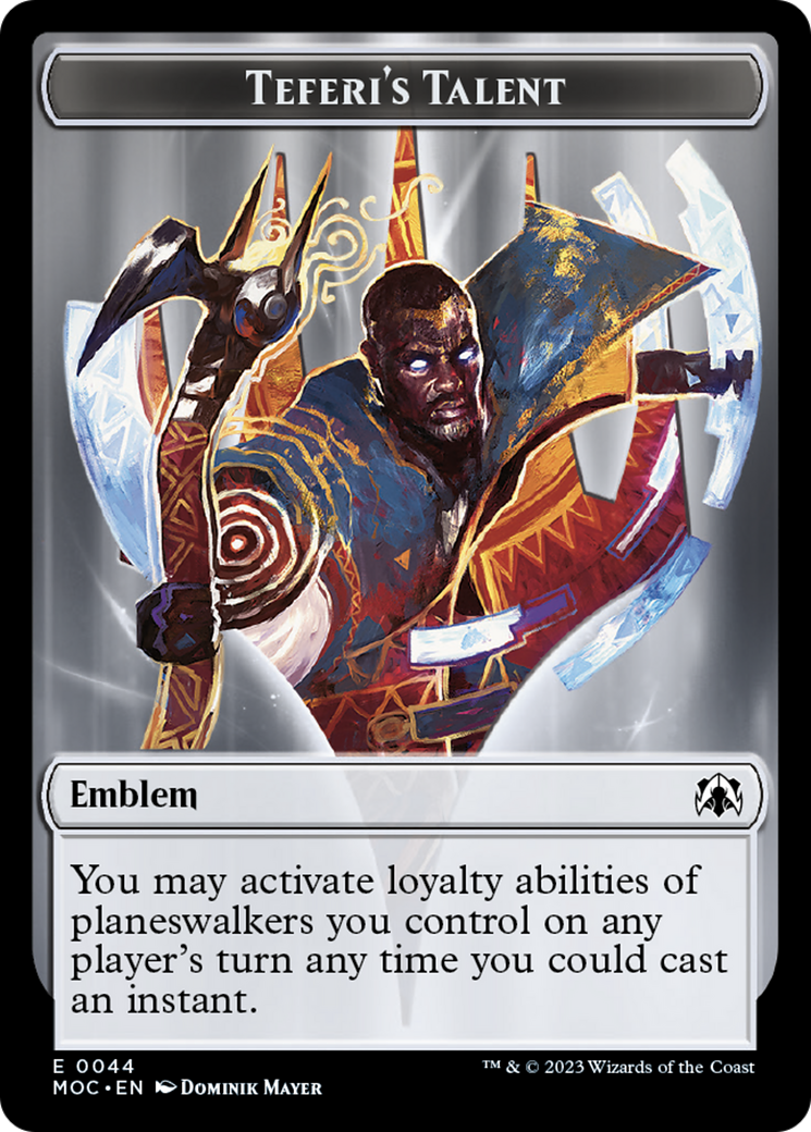 Teferi's Talent Emblem [March of the Machine Commander Tokens] | Play N Trade Winnipeg