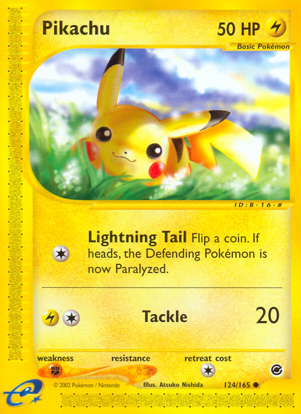 Pikachu (124/165) [Expedition: Base Set] | Play N Trade Winnipeg